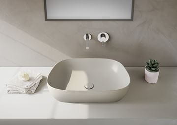 VITRA OUTLINE umyvadlová mísa 61,5 cm, bez přepadu, VitrAhygiene, matná béžová 5993B420-0016 Obrázek - fotka