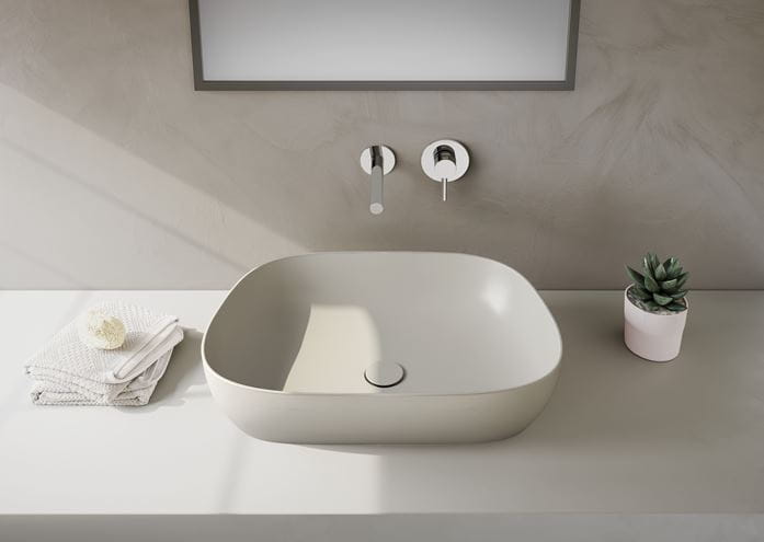 VITRA OUTLINE umyvadlová mísa 61,5 cm, bez přepadu, VitrAhygiene, matná béžová 5993B420-0016 Obrázek - fotka