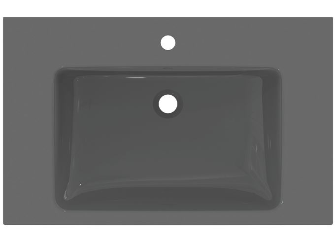 IDEAL STANDARD I.LIFE B umyvadlo 81 cm, s otvorem pro baterii a přepadem, lesklá šedá T460458 Obrázek - fotka