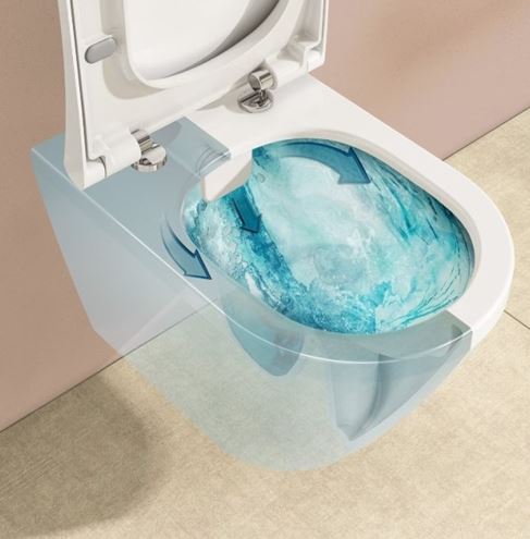 VITRA INTEGRA závěsné WC s montážním prvkem TECEbase, Rim-ex splachování, SoftClose sedátko, bílé tlačítko  PT2.TEDF-RSC.W.35 Obrázek - fotka