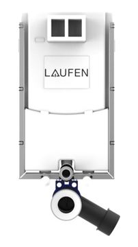 LAUFEN PRO závěsné WC s montážním prvkem Laufen Ineo TW102, Rimless splachování, SoftClose sedátko, chromové tlačítko PT2.LAKF-RSC.CR.38 Obrázek - fotka