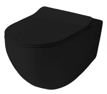 ARTCERAM FILE 2.0 závěsné WC s montážním prvkem Laufen Ineo TW102, Rimless splachování, SoftClose sedátko, černé tlačítko PT3.LADF-RSC.B.41 Obrázek - fotka
