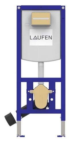 ARTCERAM FILE 2.0 závěsné WC s montážním prvkem Laufen Ineo TW102, Rimless splachování, SoftClose sedátko, černé tlačítko PT3.LADF-RSC.B.41 Obrázek - fotka
