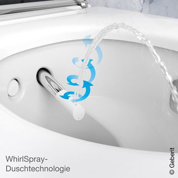 GEBERIT AQUACLEAN MERA COMFORT závěsné WC s bidetovým sedátkem, SoftClosing, TurboFlush, KeraTect, bílá 146.210.11.1 Obrázek - fotka