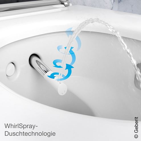 GEBERIT AQUACLEAN MERA COMFORT závěsné WC s bidetovým sedátkem, SoftClosing, TurboFlush, KeraTect, bílá 146.210.11.1 Obrázek - fotka