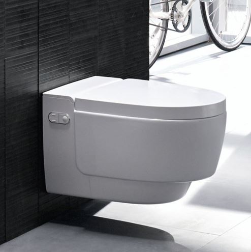 GEBERIT AQUACLEAN MERA COMFORT závěsné WC s bidetovým sedátkem, SoftClosing, TurboFlush, KeraTect, bílá 146.210.11.1 Obrázek - fotka