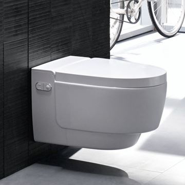 GEBERIT AQUACLEAN MERA COMFORT závěsné WC s bidetovým sedátkem, SoftClosing, TurboFlush, KeraTect, bílá 146.210.11.1 Obrázek - fotka