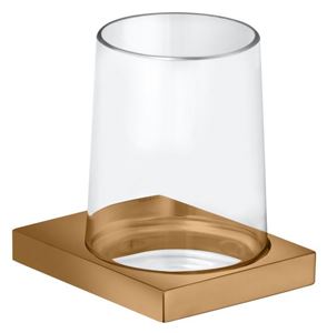 KEUCO EDITION 11 nástěnný pohárek, sklo, kartáčovaný bronz