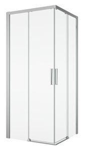 RONAL DIVERA D22SE2B sprchový kout 90x90 cm, rohový vstup, posuvné dveře, aluchrom/čiré sklo
