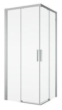 RONAL DIVERA D22SE2B sprchový kout 100x100 cm, rohový vstup, posuvné dveře, aluchrom/čiré sklo