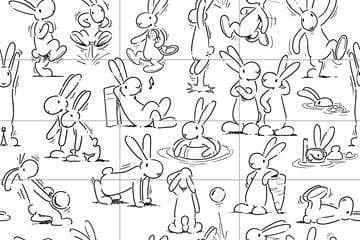 RAKO PLAY dekor 20x40 cm, lesk, bílá/Bob a Bobek WIDMB210 Obrázek - fotka