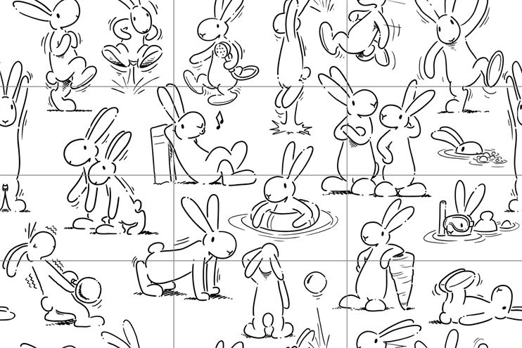 RAKO PLAY dekor 20x40 cm, lesk, bílá/Bob a Bobek WIDMB210 Obrázek - fotka
