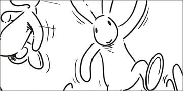 RAKO PLAY dekor 20x40 cm, lesk, bílá/Bob a Bobek