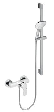 NOVASERVIS METALIA 58 sprchový set s baterií, ruční sprcha se 3 proudy, tyč, hadice, ECO, chrom