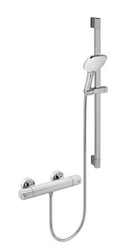 NOVASERVIS METALIA 58 sprchový set s termostatickou baterií, ruční sprcha se 3 proudy, tyč, hadice, ECO, chrom