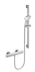 NOVASERVIS METALIA 58 sprchový set s termostatickou baterií, ruční sprcha se 3 proudy, tyč, hadice, ECO, chrom