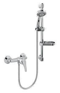 NOVASERVIS TITANIA IRIS sprchový set s baterií, ruční sprcha se 3 proudy, tyč, hadice, chrom