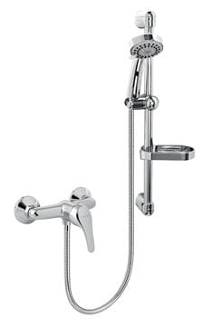 NOVASERVIS TITANIA IRIS sprchový set s baterií, ruční sprcha se 3 proudy, tyč, hadice, chrom