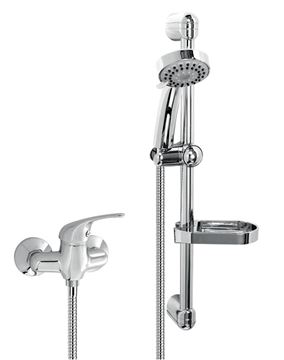 NOVASERVIS TITANIA IRIS sprchový set s baterií, ruční sprcha se 3 proudy, tyč, hadice, chrom