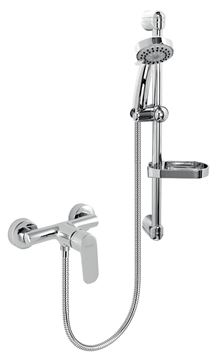 NOVASERVIS TITANIA COSMOS sprchový set s baterií, ruční sprcha se 3 proudy, tyč, hadice, chrom