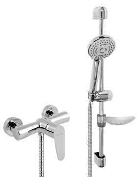 NOVASERVIS TITANIA FRESH sprchový set s baterií, ruční sprcha se 3 proudy, tyč, hadice, chrom