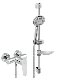 NOVASERVIS TITANIA FRESH sprchový set s baterií, ruční sprcha se 3 proudy, tyč, hadice, chrom