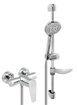 NOVASERVIS TITANIA FRESH sprchový set s baterií, ruční sprcha se 3 proudy, tyč, hadice, chrom