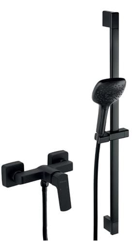 NOVASERVIS NOBLESS EGO sprchový set s baterií, ruční sprcha se 3 proudy, tyč, hadice, ECO, matná černá  43061KIT,5 Obrázek - Hlavní obrázek