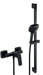 NOVASERVIS NOBLESS EGO sprchový set s baterií, ruční sprcha se 3 proudy, tyč, hadice, ECO, matná černá 