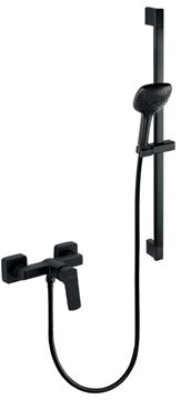 NOVASERVIS NOBLESS EGO sprchový set s baterií, ruční sprcha se 3 proudy, tyč, hadice, ECO, matná černá  43061KIT,5 Obrázek - fotka