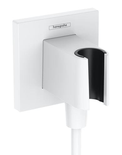 HANSGROHE FIXFIT E držák ruční sprchy s připojením na vodu, matná bílá 26889700 Obrázek - Hlavní obrázek