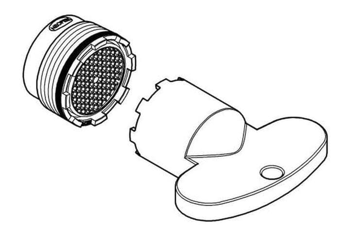 GROHE perlátor M18, 5x1, vnější závit, integrovaný, balení 2 ks  13994000 Technický nákres