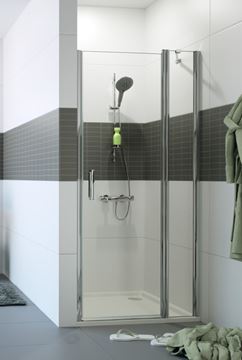 HÜPPE CLASSICS 2  sprchové dveře 90x200 cm, lítací, stříbrná pololesklá/sklo čiré C23205.069.321 Obrázek - fotka