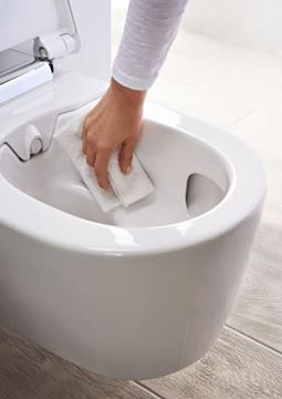 GEBERIT AQUACLEAN SELA závěsné WC s bidetovým sedátkem, SoftOpening, TurboFlush, KeraTect, bílá/chrom 146.220.21.1 Obrázek - fotka