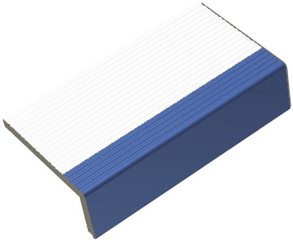RAKO POOL schodovka11,5x20 cm, signální hrana, mat reliéf, bílá/tmavě modrá XPC55005 Obrázek - Hlavní obrázek