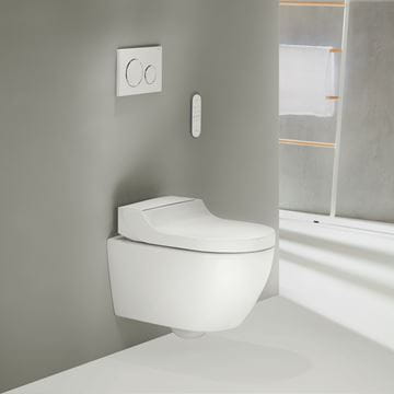 GEBERIT AQUACLEAN TUMA COMFORT závěsné WC s bidetovým sedátkem, SoftOpening, Rimless, KeraTect 146.290.11.1 Obrázek - fotka