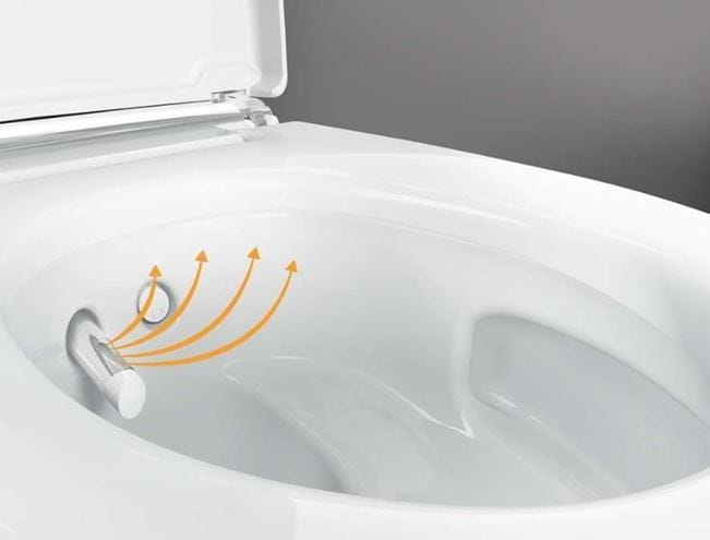 GEBERIT AQUACLEAN MERA CLASSIC závěsné WC s bidetovým sedátkem, SoftClosing, TurboFlush, KeraTect, chrom 146.200.21.1 Obrázek - fotka