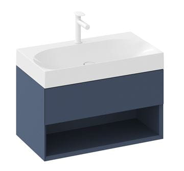RAVAK SD LITE 80 skříňka pod umyvadlo 80x45x43 cm, zásuvka, police, Deepsea Blue X000001863 Obrázek - fotka