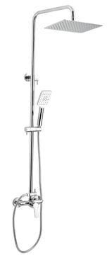 NOVASERVIS METALIA 54 sprchový set s baterií, horní sprcha, ruční sprcha se 3 proudy, tyč, hadice, ECO, chrom