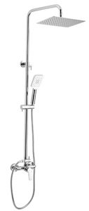 NOVASERVIS METALIA 54 sprchový set s baterií, horní sprcha, ruční sprcha se 3 proudy, tyč, hadice, ECO, chrom