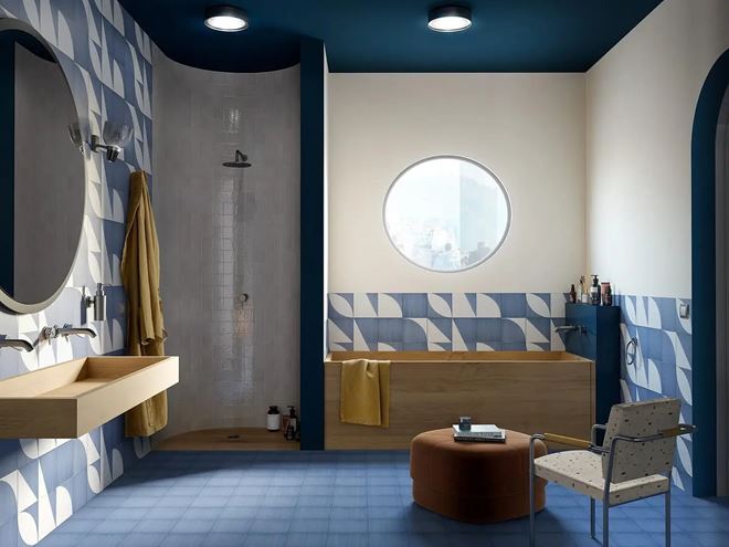 MARAZZI SCENARIO dekor 20x20 cm, mat, tappeto 2B blu M8RE Obrázek - fotka