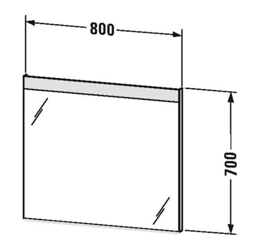 DURAVIT zrcadlo 80x70 cm, s osvětlením LM7836000000000 Technický nákres
