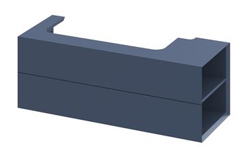 RAVAK SD LITE 120 P skříňka pod umyvadlo 120x45x43 cm, 2 zásuvky, 2 police vpravo, Deepsea Blue