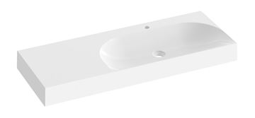 RAVAK LITE umyvadlo 120 cm, s otvorem pro baterii vpravo, bez přepadu, litý mramor