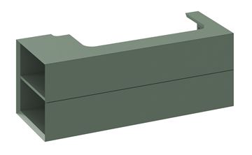RAVAK SD LITE 120 L skříňka pod umyvadlo 120x45x43 cm, 2 zásuvky, 2 police vlevo, Grey Green