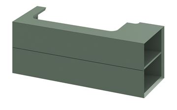 RAVAK SD LITE 120 P skříňka pod umyvadlo 120x45x43 cm, 2 zásuvky, 2 police vlevo, Grey Green