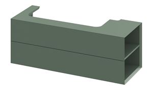 RAVAK SD LITE 120 P skříňka pod umyvadlo 120x45x43 cm, 2 zásuvky, 2 police vlevo, Grey Green