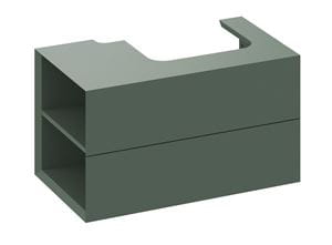 RAVAK SD LITE 80 L skříňka pod umyvadlo 80x45x43 cm, 2 zásuvky, 2 police vlevo, Grey Green