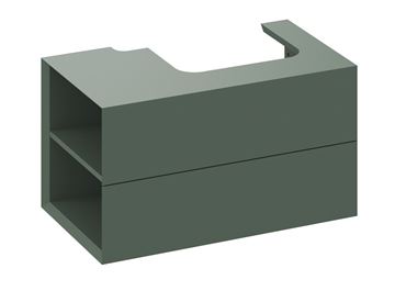 RAVAK SD LITE 80 L skříňka pod umyvadlo 80x45x43 cm, 2 zásuvky, 2 police vlevo, Grey Green