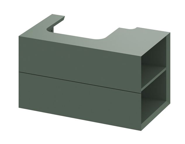 RAVAK SD LITE 80 P skříňka pod umyvadlo 80x45x43 cm, 2 zásuvky, 2 police vpravo, Grey Green X000001888 Obrázek - Hlavní obrázek